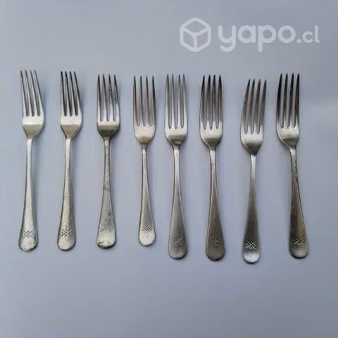 8 tenedores de alpaca de coleccion