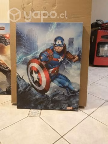 Cuadros de Marvel , capitan América y Iron man