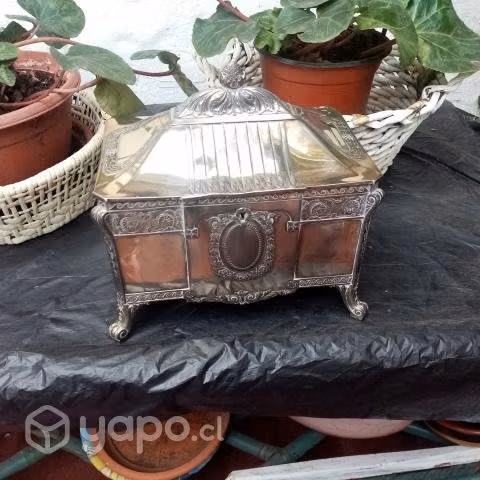 Cofre Muy Antiguo, Estaño-Plata, Años 30