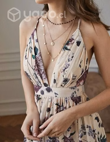 Vestido floreado largo