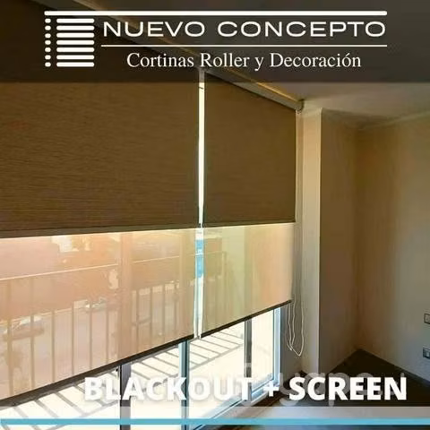 Cortinas roller a medida con instalación