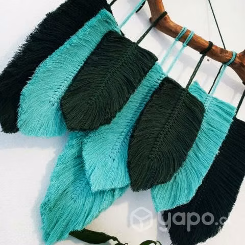 Mural plumas macramé - Imagen 2