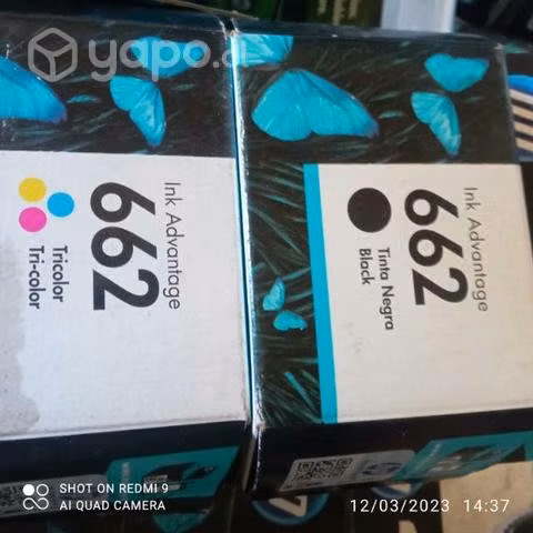 Packs de tintas hp 662 colores originales