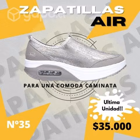 Zapatilla con camara de aire