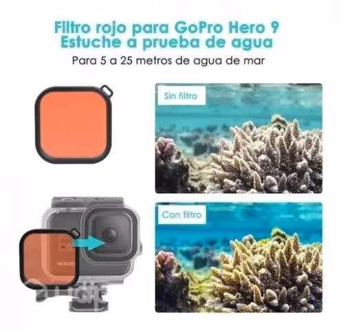 Kit Estuche Funda Filtros Mica Para Gopro Hero