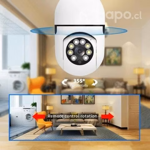 Ampolleta Con Cámara De Seguridad Panorámica Wifi