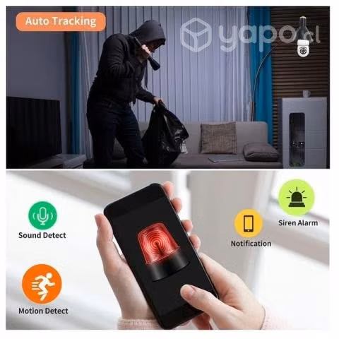 Ampolleta Con Cámara De Seguridad Panorámica Wifi