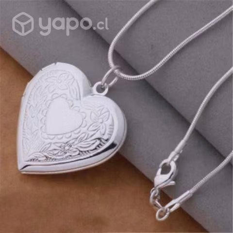 Collares Relicarios En Forma De Corazón Porta Foto