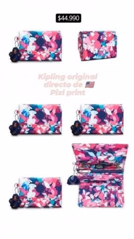 Billetera kipling pixi print original