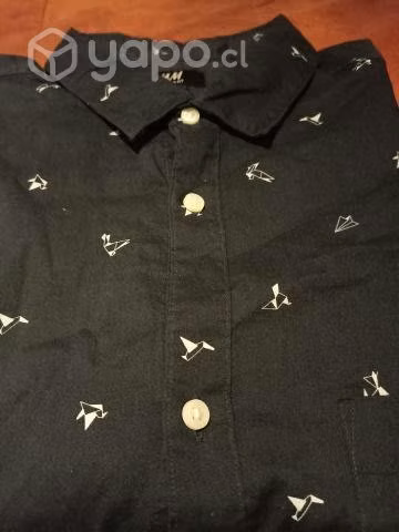 Camisa pajaros diseño origami
