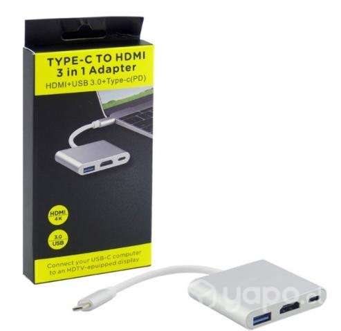 Convertidor Type-C A HDMI/USB 3.0/Type-C Para Mac - Imagen 3
