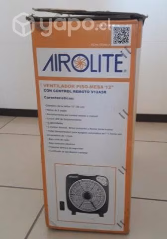 Ventilador Airolite Piso-Mesa 12" con Control