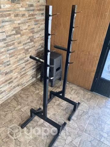 Soporte barra gym y fondos