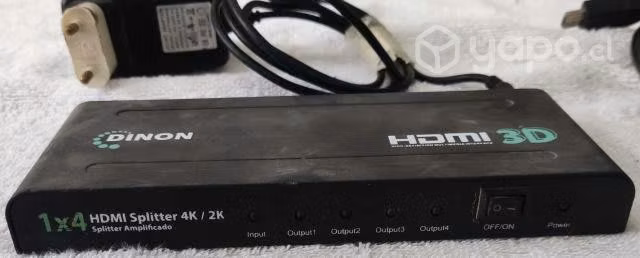 Splitter hdmi dinon 1x4 y cable hdmi 5mt