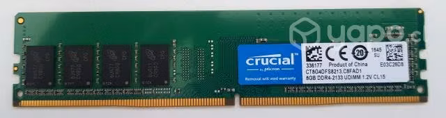 Memoria Ram Para Pc, Ddr4-2133, 1x8gb. Udimm 1.2v
