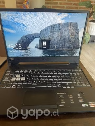 Laptop gamer asus tuf a15 model: fx506 - Imagen 2