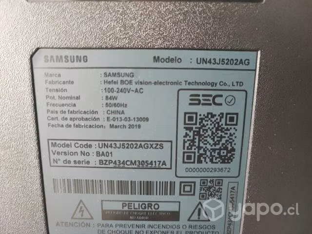 Televisor smart tv Samsung led full Hd 43"