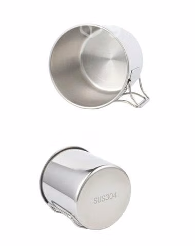 Taza De Camping Aire Libre 300ml Mango Plegable