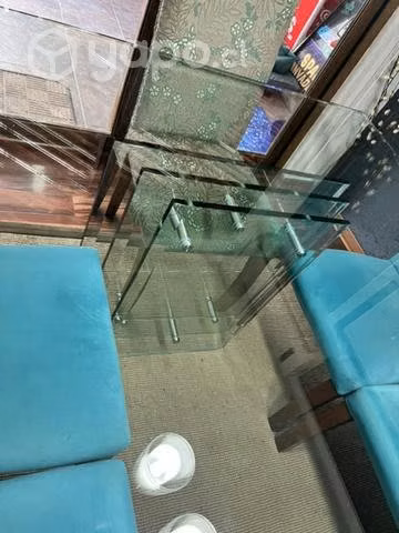 Comedor 8 sillas con mesa Cristal biselado