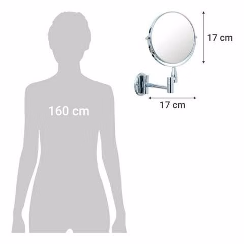 Espejo Cosmético Extensible 17 Cm Cromado