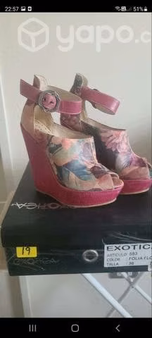 Zapatilla marca C/moran y calzado marca Exótica