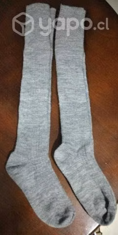 Calcetas gruesas, escolar gris