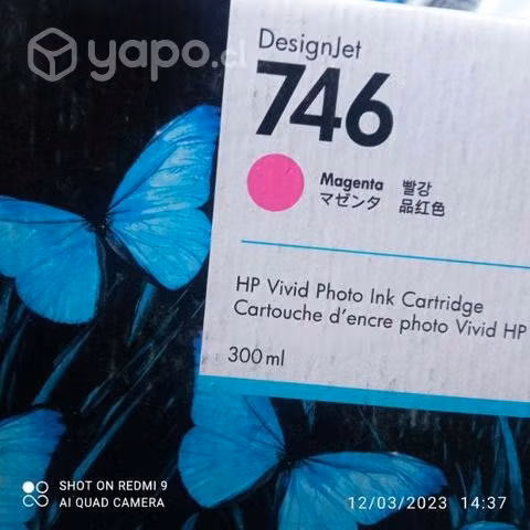Tintas HP 746 colores originales de 300ml