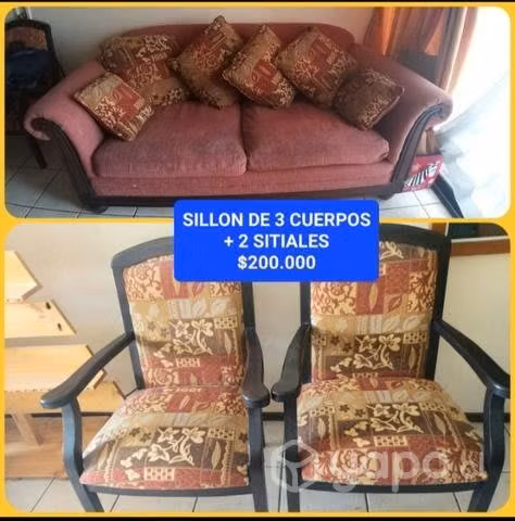 Sillón y dos sitales
