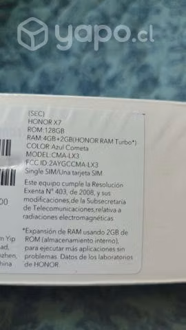 Honor x7 celular