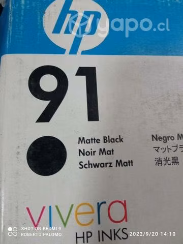 Tinta HP 91 Matte black original de 775ml