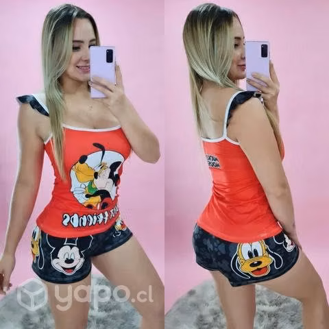 PIJAMAS short en piel de durazno