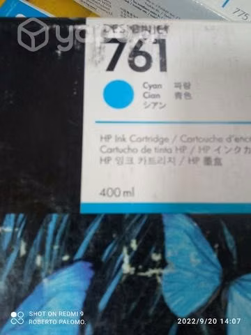 Tintas HP 761 colores originales de 400ml