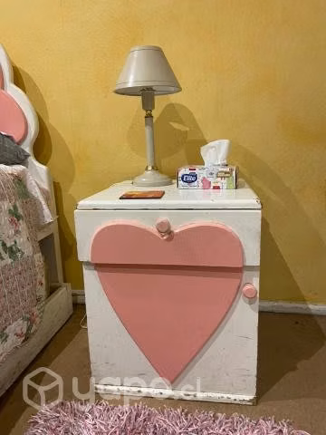 Cama nido 1.5 p + velador + escritorio