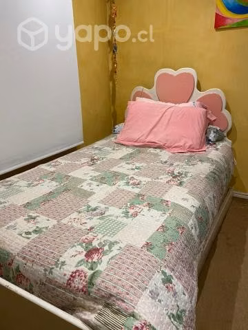 Cama nido 1.5 p + velador + escritorio