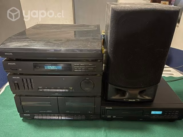 Equipo Antiguo Philips Tocadisco, cd y casetera