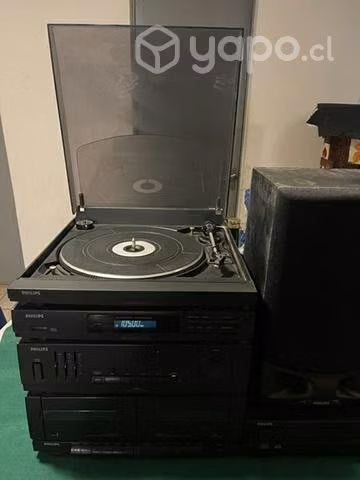 Equipo Antiguo Philips Tocadisco, cd y casetera