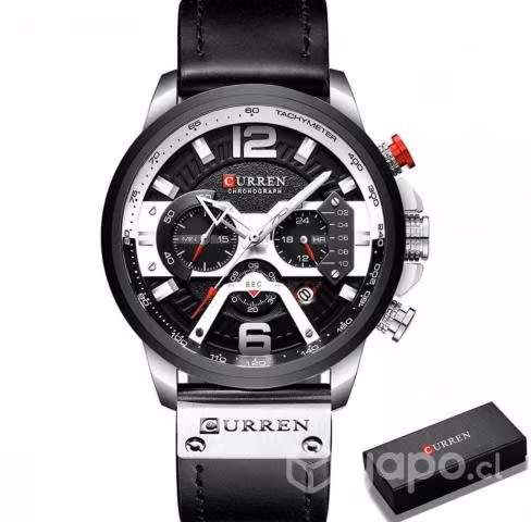 Reloj Cronógrafo Correa de Cuero para Hombre
