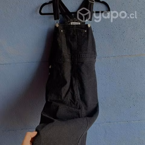 Jardinera jeans negro NUEVA Opossite TALLA S - Imagen 4
