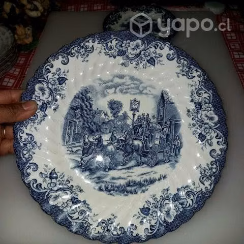 Platos porcelana Inglesa 25 y 16 cm diametro
