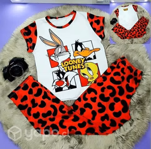 Pijama pantalón en piel de durazno