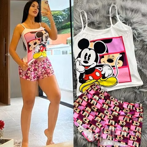 Pijamas de short con tiras