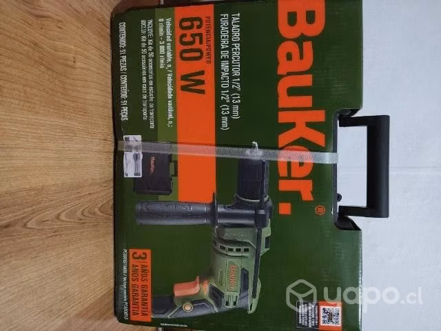 Taladro percutor 1/2" 650w bauker