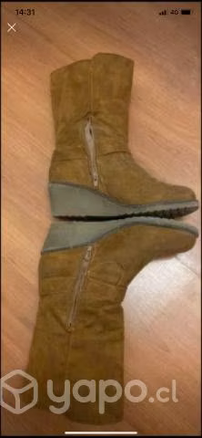 Botines gamuza talla 38 color café - Imagen 4