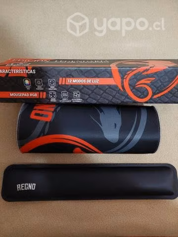 Mousepad RGB + Apoyabrazos RGB Regno