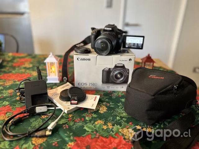 Canon EOS 250D/Rebel SL3,Kit Lente,Memoria,Estuche
