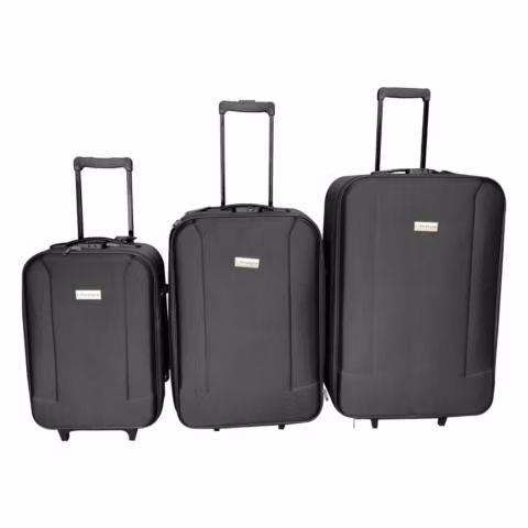 Juego 3 Maletas 2 Ruedas Travel Negro
