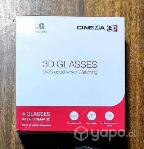 Lentes 3D para Cinema SMART TV LG
