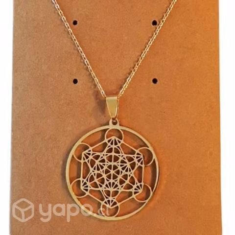 Merkabah geometría sagrada mandala colgante collar