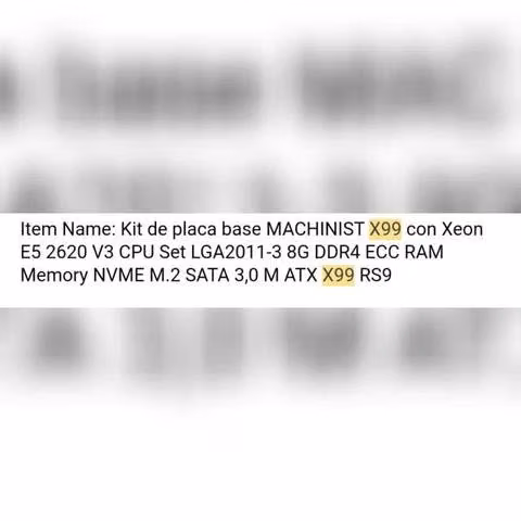 Pack placa proce ram chino Machinist x99