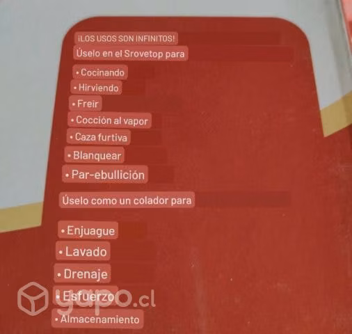 Colador escurridor plegable acero inoxidable